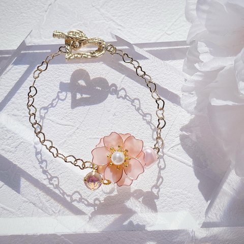 ꫛꫀꪝ✧‧˚〜🌸一輪のsakura🌸〜ブレスレット