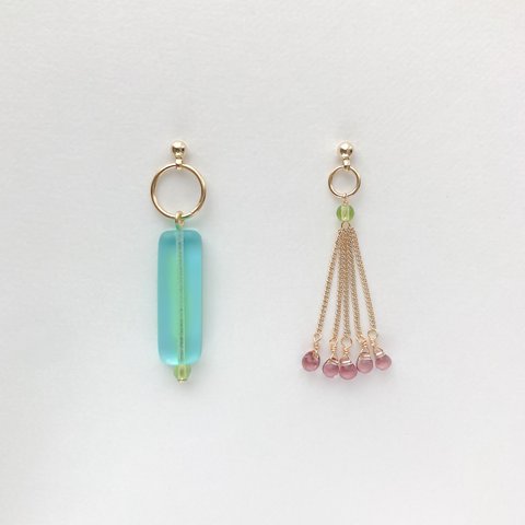 EARRING:「Blue」-drizzle- onomatopoeia