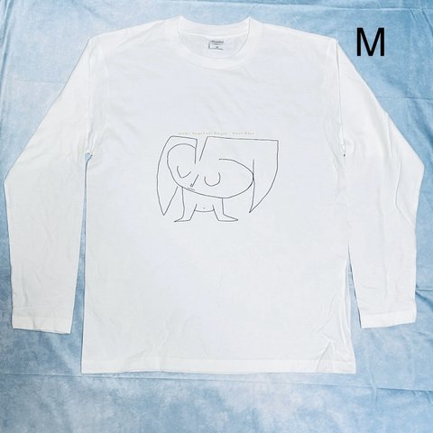 パウルクレー　天使というよりむしろ鳥　ロンT 綿Tシャツ長袖M白 SML XL有