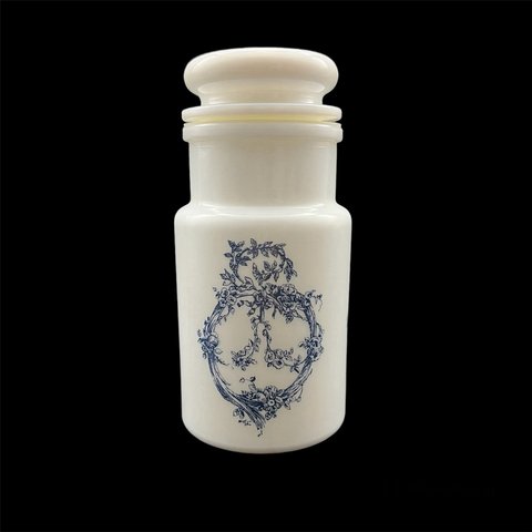 イタリア製 オパールガラスの古い薬瓶 【B】