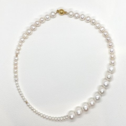 ** gradation round baroque freshwater pearl ** 〜3〜11.5mmグラデーションラウンドバロック淡水パール〜