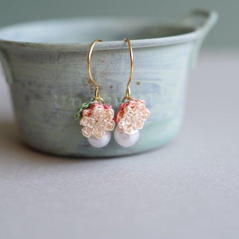 【April】八重桜のイヤリング／ピアス