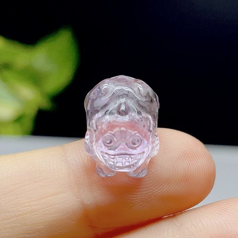 【超美品】貔貅　ヒキュウ　アメジスト　紫水晶　置物　天然石　穴なし　10