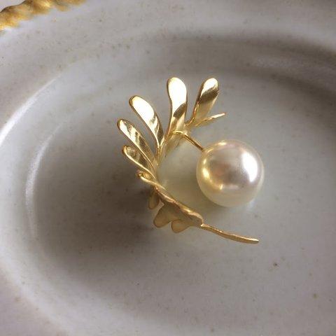 Marine plant pierce K18goldplated