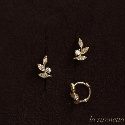 zirconia leaf hoop pierce