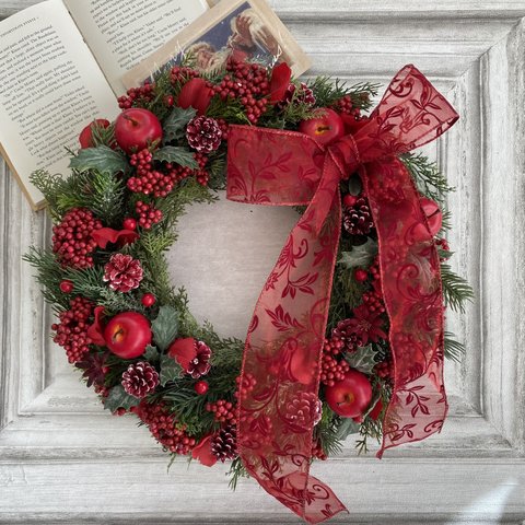 Christmas Wreath RedPepper 40　クリスマスリース　レッドペッパー