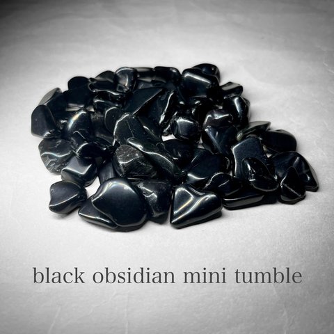 black obsidian mini tumble：rainbow obsidian / オブシディアンミニタンブル B：レインボーオブシディアン