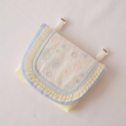 ショルダー対応♡花刺繍移動ポケット