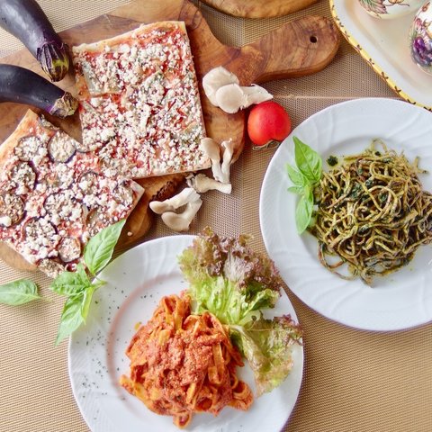 母の日ギフトにも❤️無添加パスタ＆有機野菜の天然酵母ピザセット＜パスタ２食、ピザ２枚＞