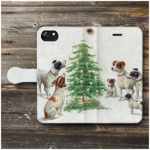 【カール ライヒェルト クリスマス】 スマホケース手帳型 全機種対応 絵画 iPhone12 SE XR Pro 耐衝撃