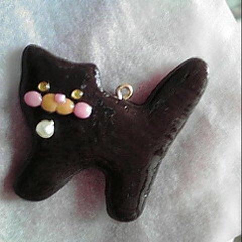黒猫クッキーペンダントトップ