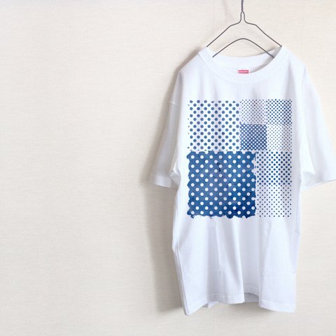 ドットでチェック　夏模様　Tシャツ（ハイグレード）