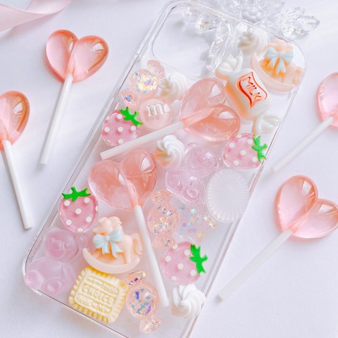 CANDY POP 苺ミルク　iPhone12max お菓子のiPhoneケース