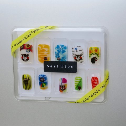 くまモン　つけ爪　色々 D-1075 ネイル nail