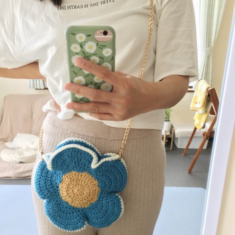 お花のBAG♡(ブルー)