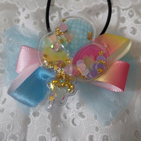 ゆめかわいい　シャカシャカ　バルーン　レインボーリボン