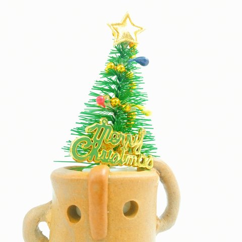 ハニークリスマス　多肉ポット(茶)