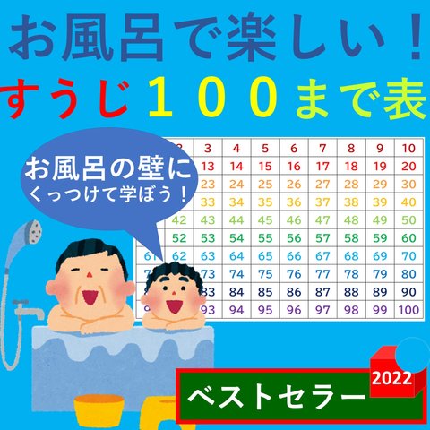 すうじ一覧表 お風呂 お風呂で楽しい！数字一覧表