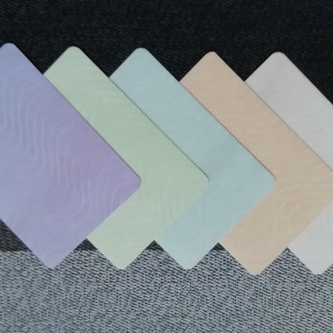 【 和紙:カードセット 】ポストカードサイズ　 さざなみ　※5色各1枚ずつのセット販売！