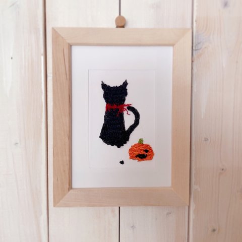 ＊手織り＊weavingcard「ハロウィンのイタズラ」