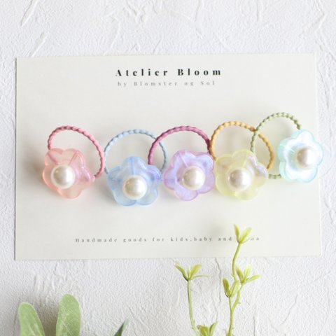 〖20%off〗 Retro flower♡ Candy Color 【パッチンピン/ヘアゴム】