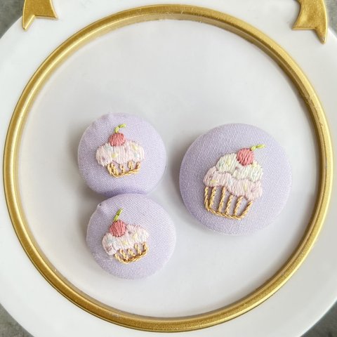 【親子 で おそろい •*¨】ふんわカップケーキ の ヘアゴム🧁