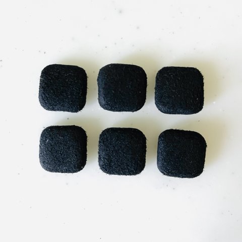 Black Suede Square Cabochons