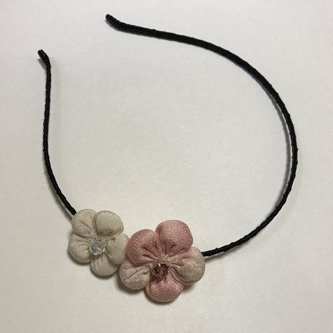 春色ぷっくりお花のカチューシャ