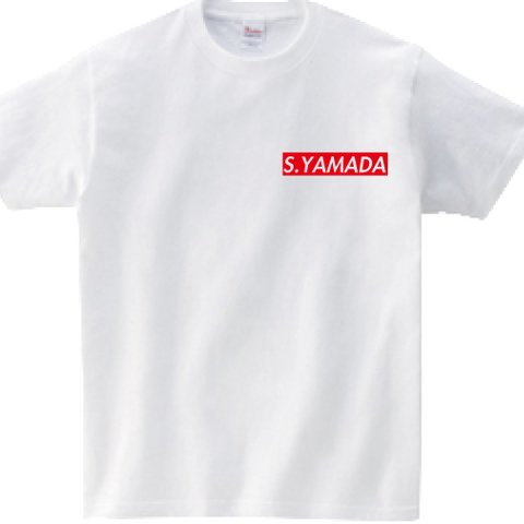 オープン記念価格 ネームTシャツ シュプリューム風フォント