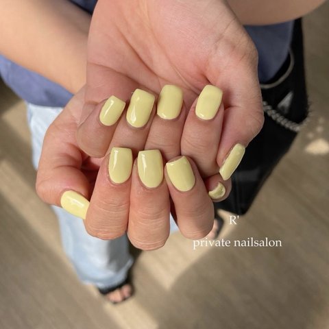 yellow💛ワンカラー　ネイルチップ