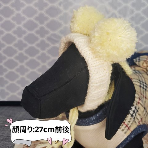 【送料無料】犬用 ダブル ポンポンニット帽