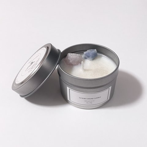 Relax stone candle （white musk &liliy）