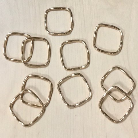 GOLD SQUARE HOOP PARTS