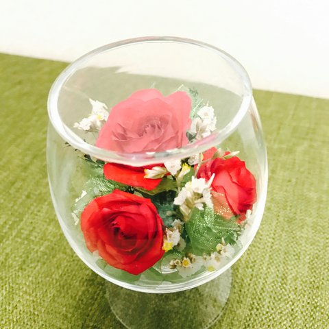 ボトルフラワー 薔薇