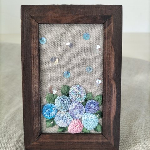 刺繍フレーム☆紫陽花