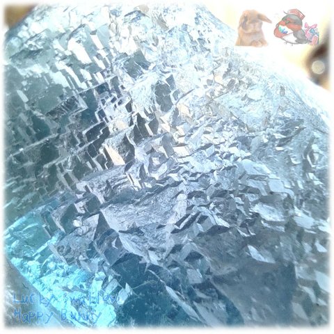 ◆ 珍しいラダー結晶 秘蔵品 宝石質 特殊希少カラー ブルーフローライト 欠片 結晶 蛍石 原石 No.4935