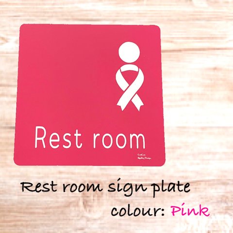 【送料無料】Rest roomサインプレートPink Ver. 店舗 看板 標識