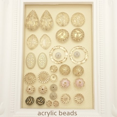 【限定2set】acrylic beads mix 32peace【E-069】