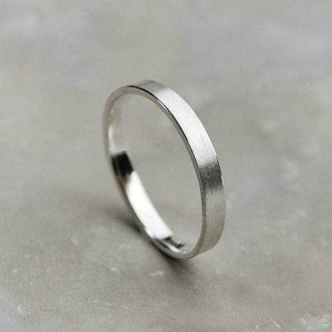 つや消し シルバーシンフラットリング 2.5mm幅 マット｜SILVER RING｜715