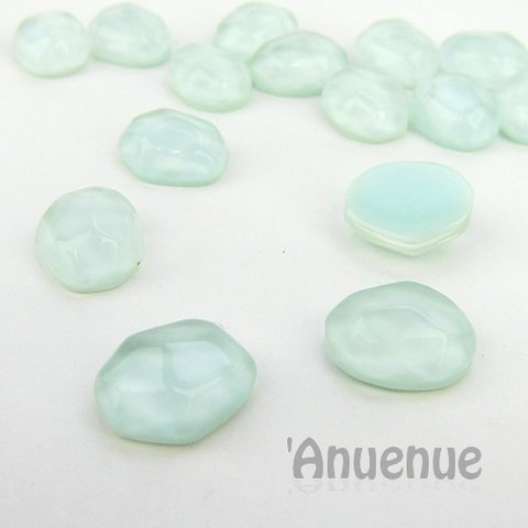 シャーベットカラーカボション 15ｘ12mm 【Oval / Mint Green】6個