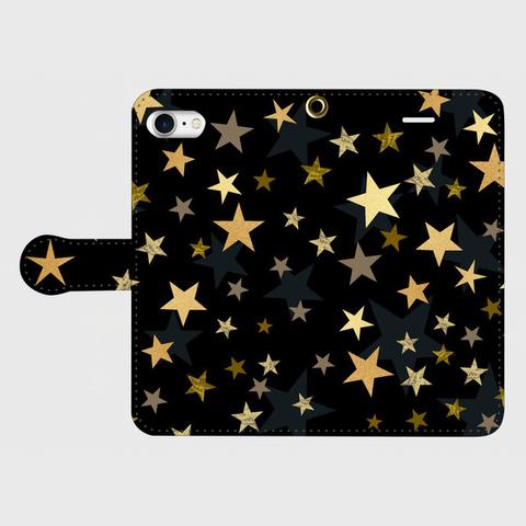 ♡送料無料♡ star!star!star!　手帳ケース型スマホカバー