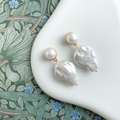 whip pearl pierce / earring