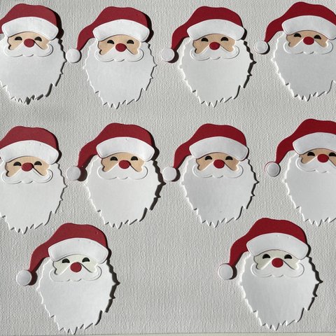クラフトパンチ　クリスマス用サンタクロース　10枚セット