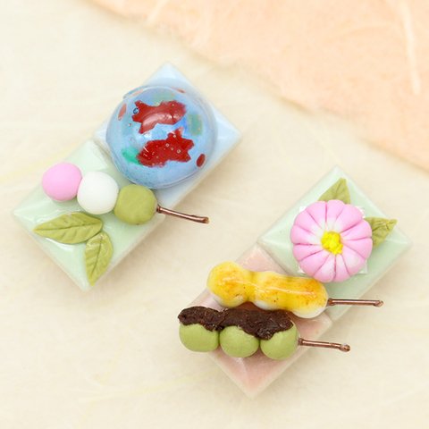 小さい和菓子のマグネットセット1　handmade-202108-030