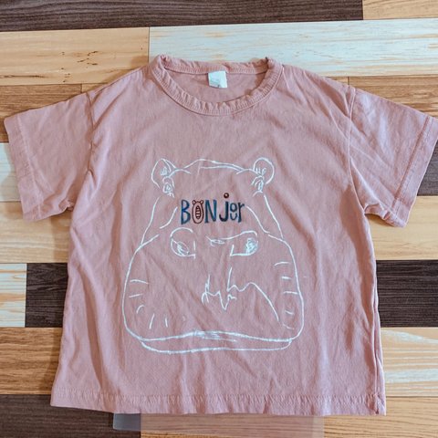 ボンジュールカバさんTシャツ ピンク