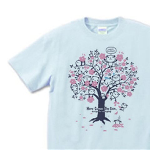 チェリーブロッサム・パンダ　S～XL　　Tシャツ【受注生産品】