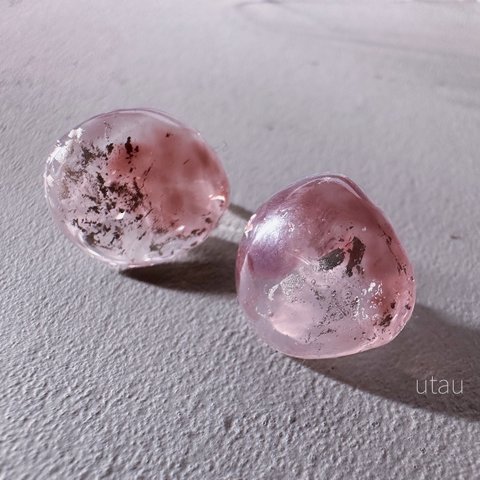 ≪　粒-hitotubu-　≫　nuance pink⋆⋆イヤリング(ピアス)