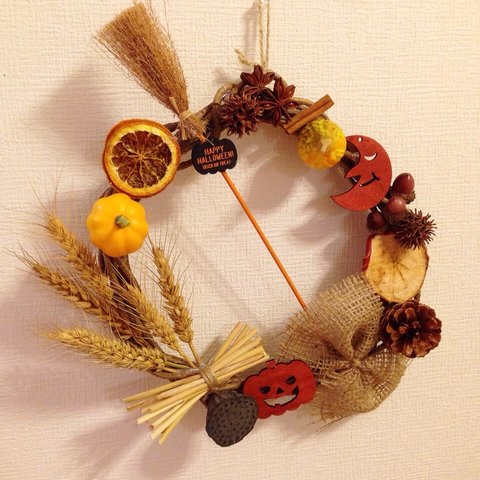 HALLOWEEN wreath♡long broom!