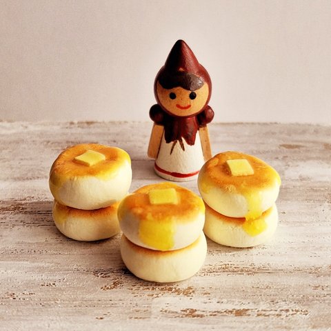 ミニチュア　バター染み染みパンケーキ　