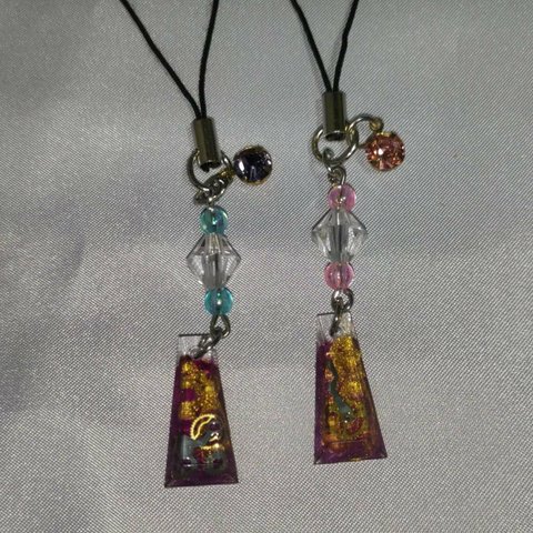 【ハンドメイド】UVレジンペアキーホルダー 